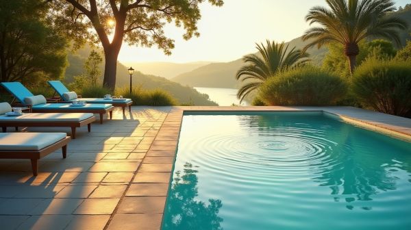 Vivre des vacances au bord d'une piscine avec vue sur le Lot