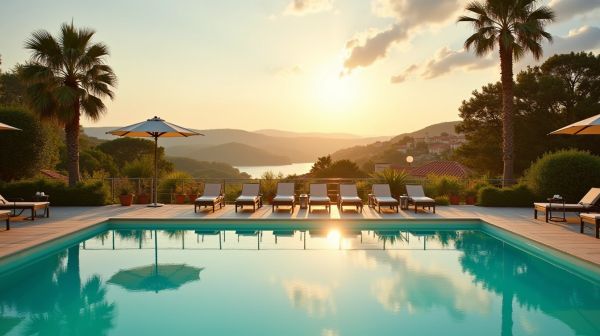 Vivre des vacances au bord d'une piscine avec vue sur le Lot